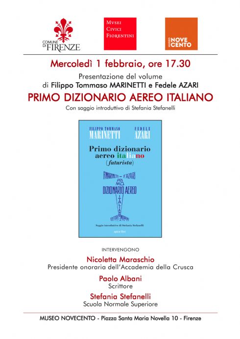 Il "Dizionario aereo" di Marinetti al Museo Novecento.