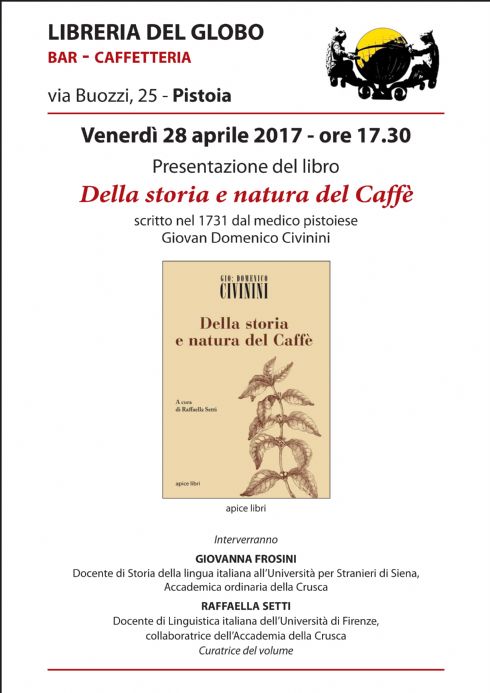 "Della storia e natura del Caffè" a Pistoia