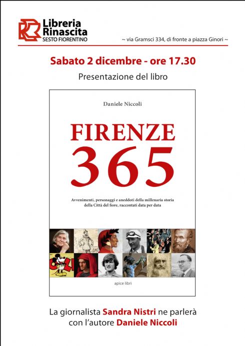 "Firenze 365" alla libreria Rinascita