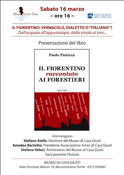 "Il fiorentino raccontato ai forestieri" a Casa Giusti