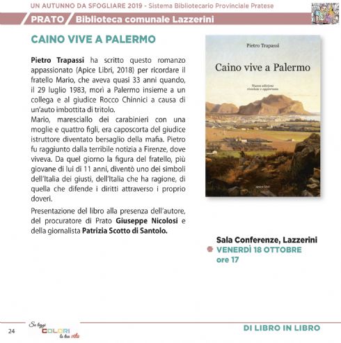 "Caino vive a Palermo" alla Lazzerini di Prato